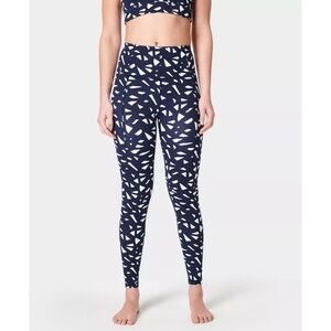 Sweaty Betty Navy and White Geometric Leggings